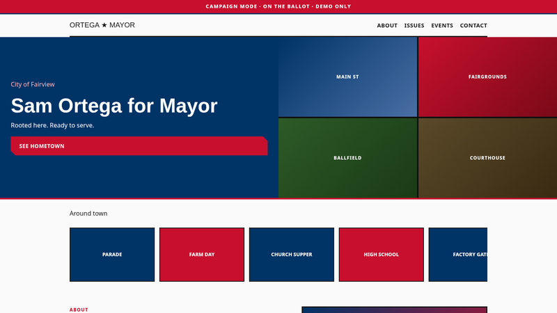 Hometown template preview